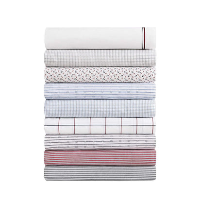 Tommy Hilfiger - Juego de sábanas Individuales con sábana Bajera y Fundas | 100% percal de algodón, sábana bajera de bolsillo profundo, tamaño individual, sábana encimera y fundas de almohada incluidas