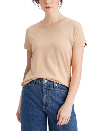 Dockers Camiseta de Manga Corta Ajustada con Cuello Redondo Favorito Camiseta para Mujer