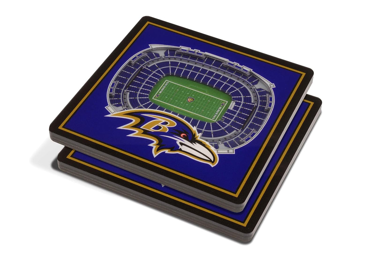 YouTheFan NFL 3D Team StadiumViews - Posavasos (4 x 4, 2 Unidades)