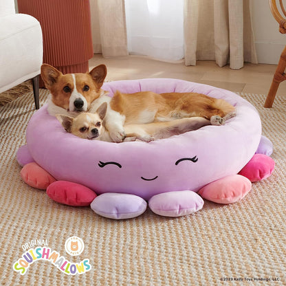 Squishmallows Cama para Mascotas Beula Octopus de 24 Pulgadas, tamaño Mediano, ultrasuave, Oficial Squishmallows