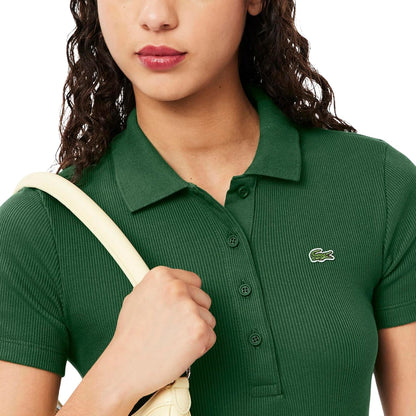 Lacoste L.12.D - Polo de algodón Acanalado para Mujer