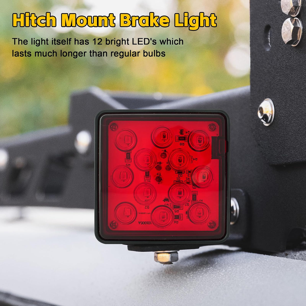 MaxxHaul 50021 Funda Enganche Remolque 12 Funciones Luz Freno/Trasera LED Negro