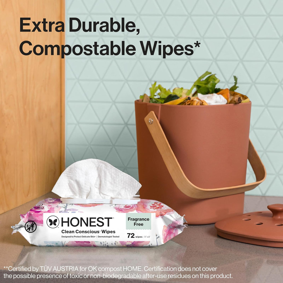 The Honest Company Wipes, Rose Blossom, 576 Count