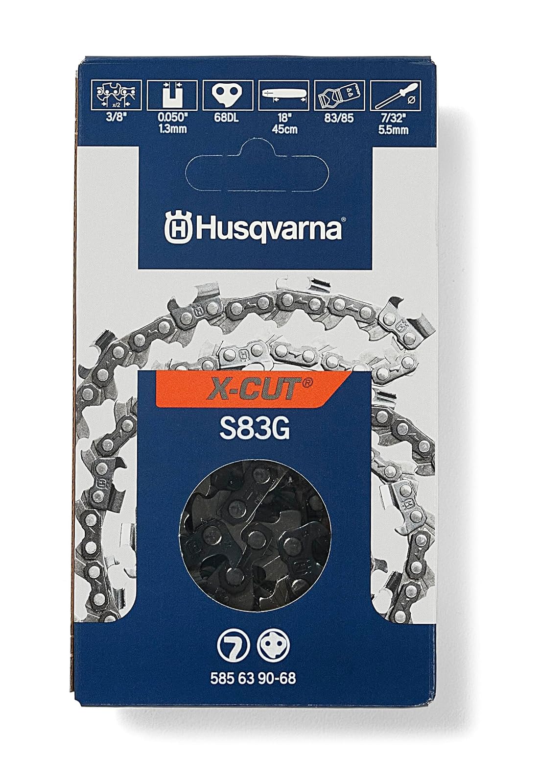 Husqvarna X-CUT S83G - Cadena de motosierra de calibre 050