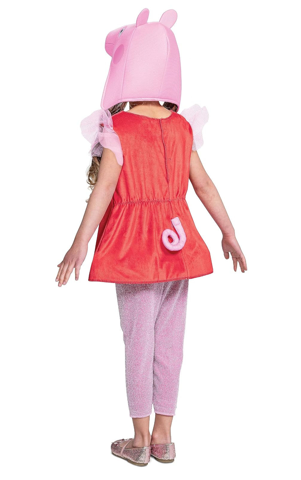 Disfraz de Peppa Pig para niñas, vestido y sombrero oficial de Nick Jr, talla M (3T-4T)