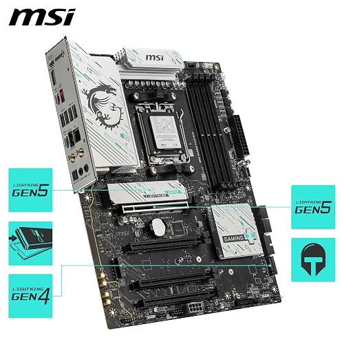 MSI B850 Gaming Plus - Placa Base WiFi, ATX - Compatible con procesadores AMD Ryzen 9000/8000 / 7000, AM5 - DDR5 Memory Boost 8200+ MT/s (OC), PCIe 5.0 x16 y 4.0 x16, M.2 Gen5, Wi-Fi 7, 5G LAN