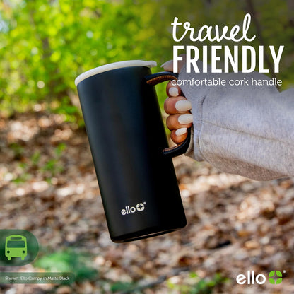 Ello Campy - Botella de Agua de Acero Inoxidable aislada al vacío con Tapa Deslizante, 470 ml