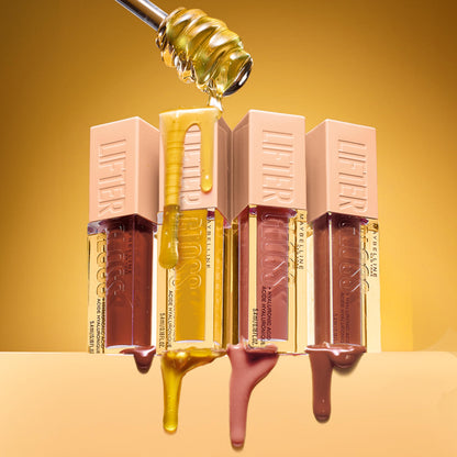 Maybelline, Lifter Gloss con ácido hialurónico, aspecto más voluminoso, Caramel, 1 unidad