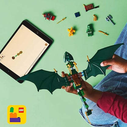 LEGO® Ninjago® Dragón Verde del Bosque de Lloyd Juguete de construcción con 2 Minifiguras, Juego imaginativo, Regalo Ninja para niños y niñas de 6 años o más 71829