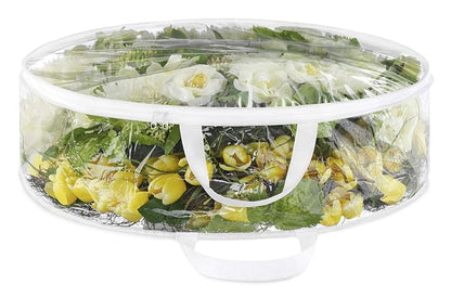 Whitmor Clear Everyday Wreath Bag - Bolsa de Corona Transparente para Uso Diario, cloruro de polivinilo (PVC), incoloro, 30 Pulgadas - Transparente