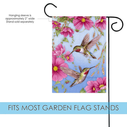 Toland Home Garden - Bandera decorativa para jardín (30,7 x 45,7 cm), diseño de pájaros y flores