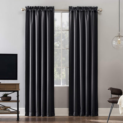 Sun Zero Oslo Panel de Cortina Blackout con Ojales - 132.1An x 213.4Al cm (1 Paneles) - Gris carbón