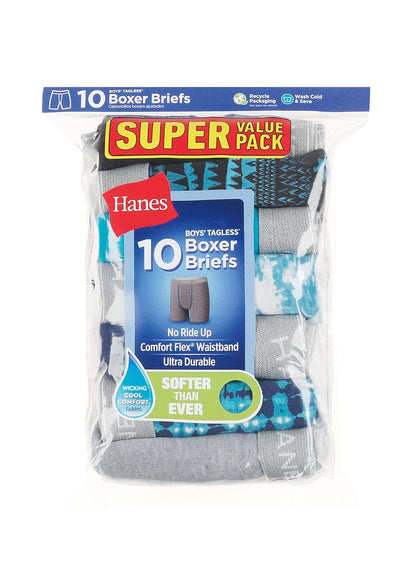Hanes Underwear, Boxer Briefs for Boys and Toddlers, Soft Cotton, 7 and 10 Packs Ropa Interior de Hombres Niños