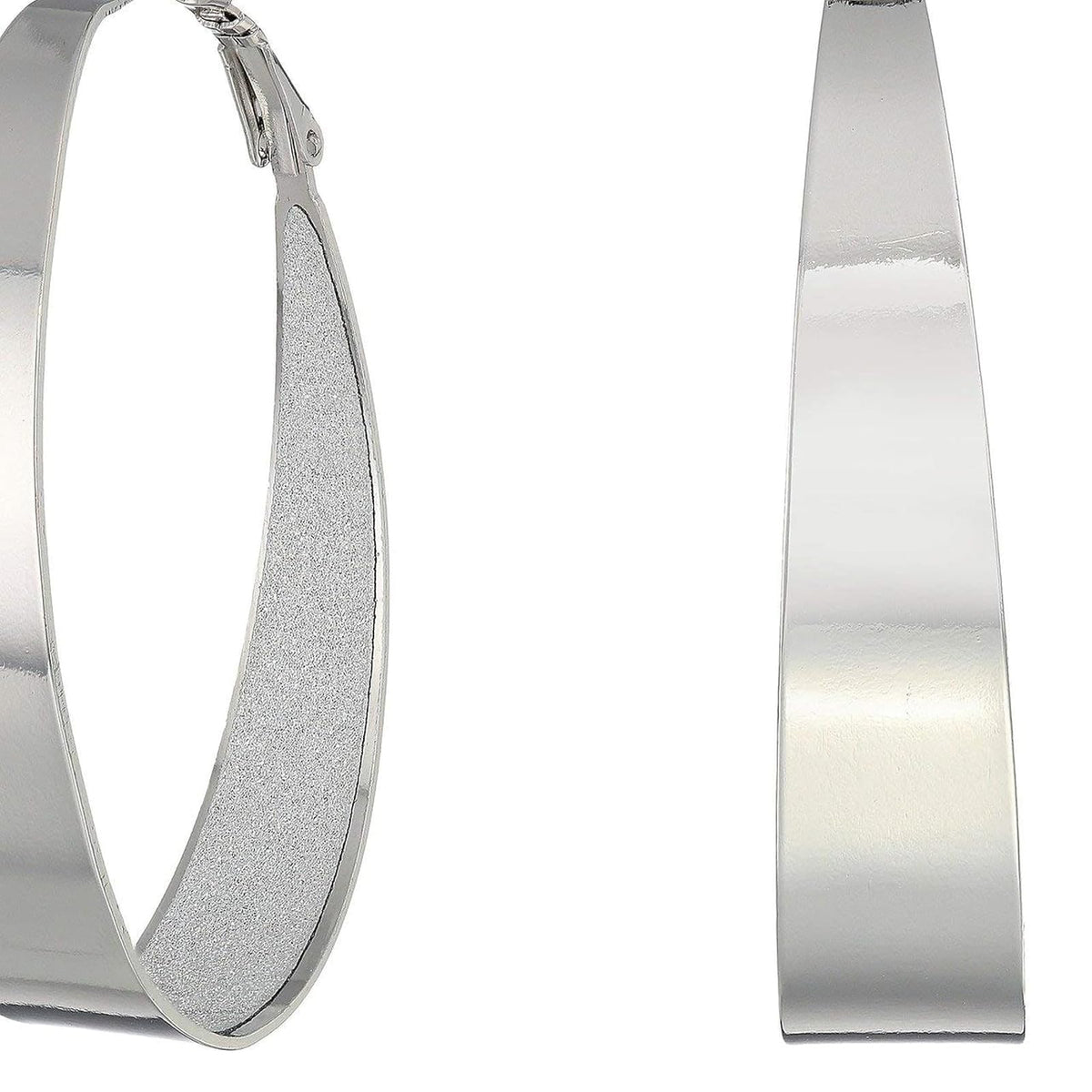 Guess Glitter grande ovalado arete de aro