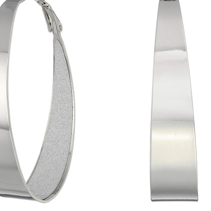 Guess Glitter grande ovalado arete de aro