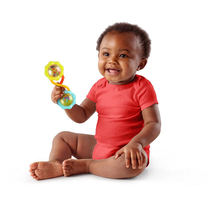 Bright Starts Soothers & Shakers - Set de juguetes para regalo de 7 piezas, sonajeros sin BPA, mordederas y pelotas, unisex, para bebé a partir de 3 meses