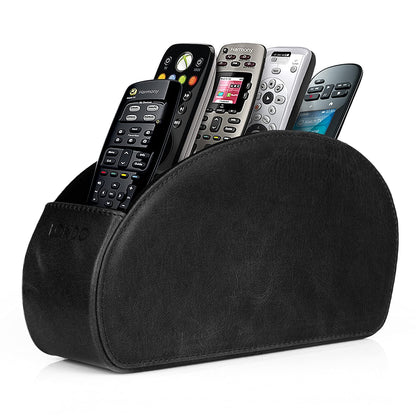 Londo Organizador de Controles Remotos de Piel, 5 Compartimentos - Negro - One Size
