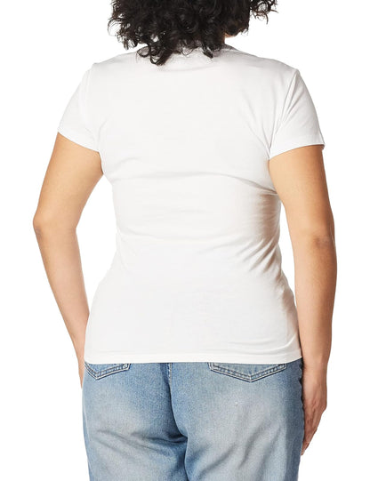 True Religion Camiseta de Manga Corta con Cuello en V Camiseta para Mujer