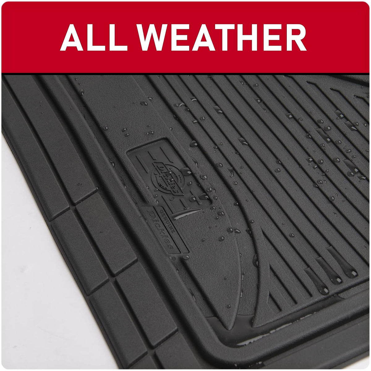 Dickies - Alfombrillas para Todo Tipo de Clima, 4 Piezas, para Automóviles, Camiones, SUV, Color Negro