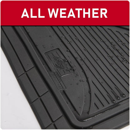 Dickies - Alfombrillas para Todo Tipo de Clima, 4 Piezas, para Automóviles, Camiones, SUV, Color Negro