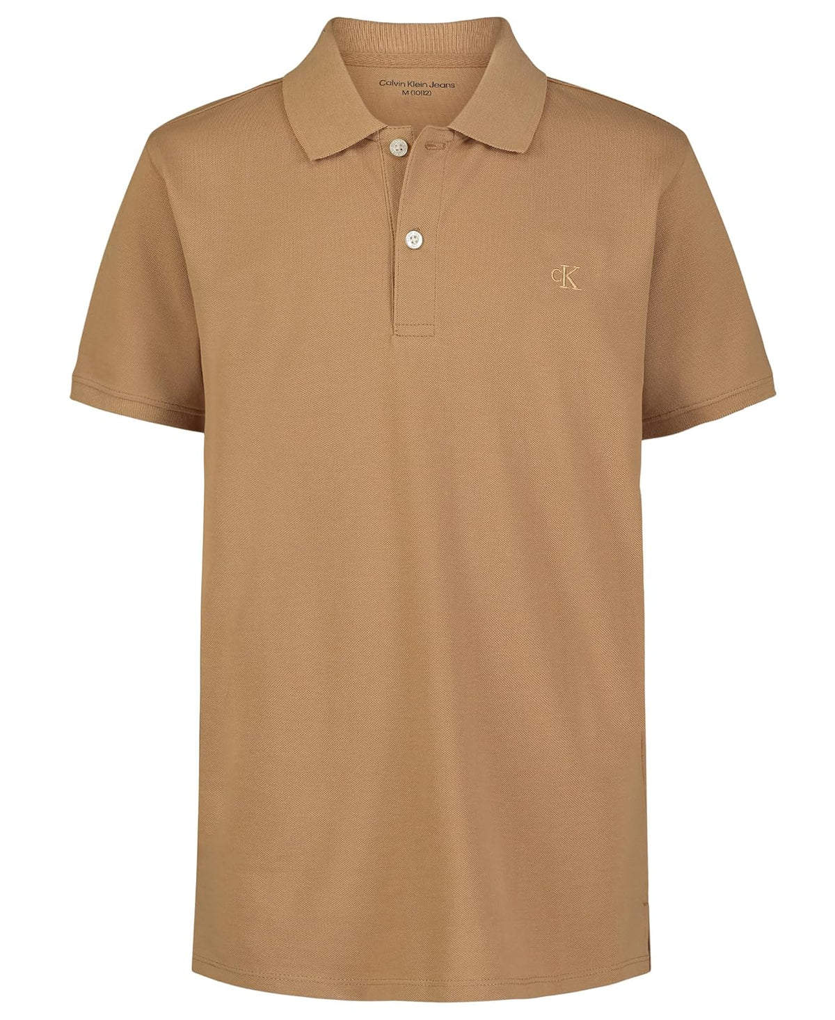 Calvin Klein Polo Manga Corta Marled Space Dye para Niño - Tiger's Eye - 18-20