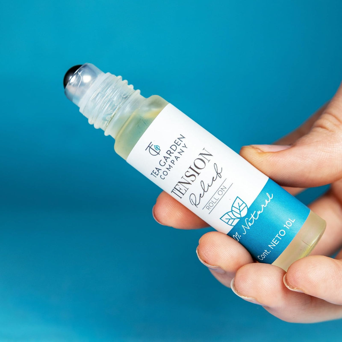 Tea Garden Company Roll On Aromático de Lavanda y Menta – Aroma Floral y Herbal – Ideal para Rutina Nocturna y Momentos de Relajación – 10 ml