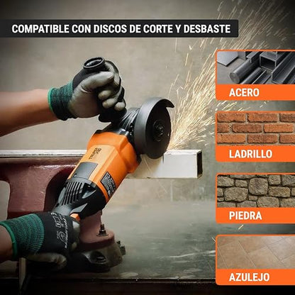 Truper ESMA-4-1/2A10, Esmeriladora angular 4-1/2" 1300 W profesional