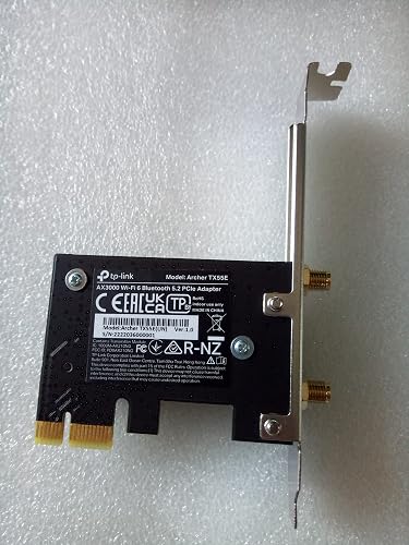 TP-Link WiFi 6 AX3000 PCIe WiFi Card Archer TX55E - Bluetooth 5.2, 802.11AX Adaptador inalámbrico de Doble Banda con MU-MIMO, OFDMA, latencia ultrabaja