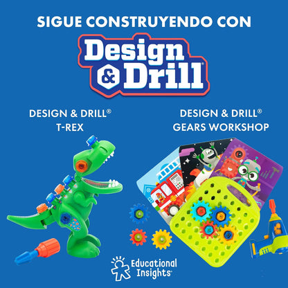 Educational Insights Design & Drill® Shark - Juguetes Educativos para Niños 3+ años, Juguetes Stem, Juguetes de Tiburon
