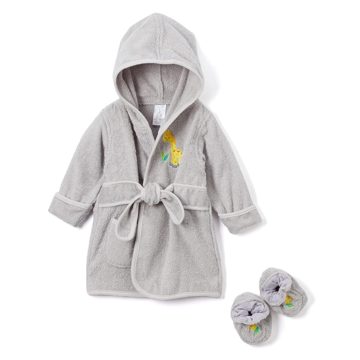 Spasilk - Albornoz de felpa con capucha 100% algodón con botines, regalos para bebé y niño, regalo de ducha