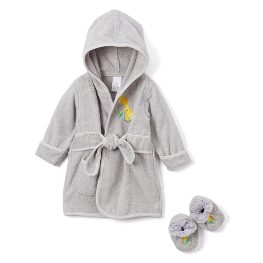Spasilk - Albornoz de felpa con capucha 100% algodón con botines, regalos para bebé y niño, regalo de ducha