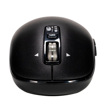 Naceb Technology - Mouse Inalámbrico Slim Negro NA-0131N - Botón dpi - Diseño Delgado, Portátil, Preciso y Elegante - Pila AA Incluida