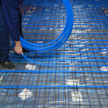 VEVOR Tubería PEX de 3/4 de pulgada y 100 pies de longitud. Tubería flexible PEX-B para agua potable. Líneas de agua PEX para agua caliente/fría, fácil de restaurar. Azul.