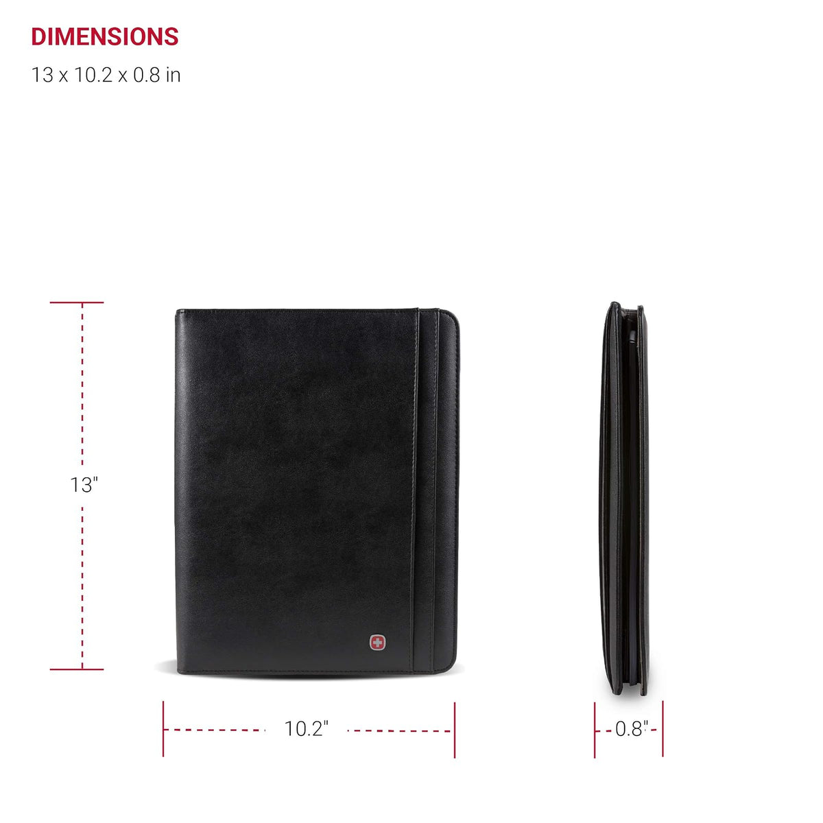 Wenger Concept - Organizador de documentos con cierre, Negro -, 33.02 cm (13 pulgadas), Padfolio
