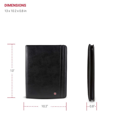 Wenger Concept - Organizador de documentos con cierre, Negro -, 33.02 cm (13 pulgadas), Padfolio