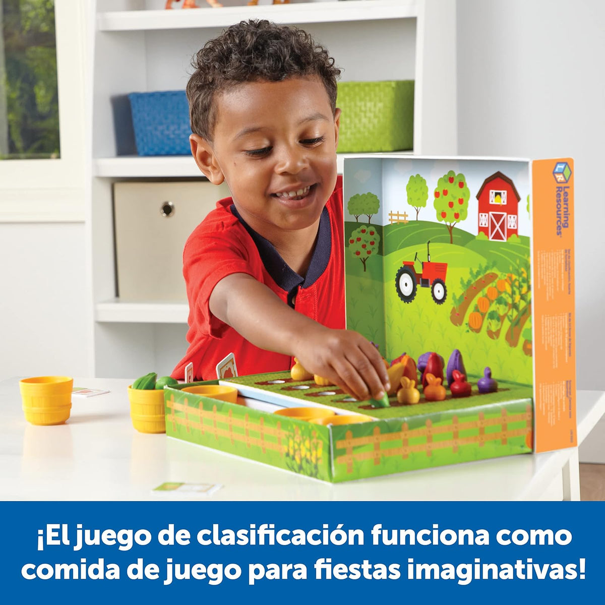 Learning Resources Veggie Farm Sorting Set, Hortaliza para Niños, Juguetes de Vegetales, 41 Piezas, Edades 3+