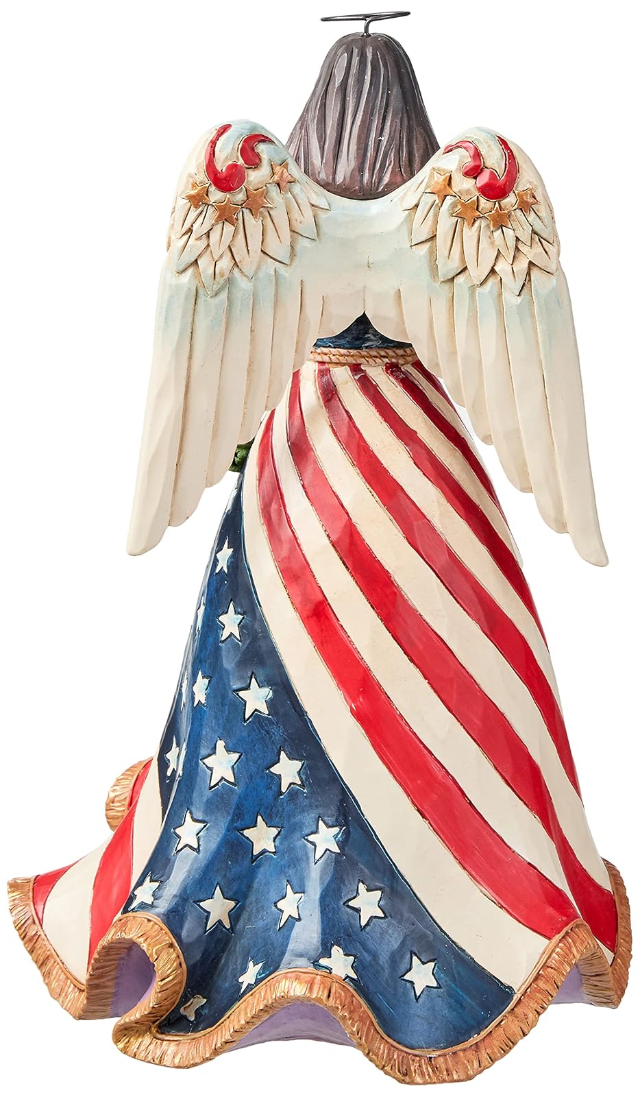 Enesco Jim Shore Heartwood Creek - Figura de ángel patriótico con Bandera, 9,8 cm, Multicolor