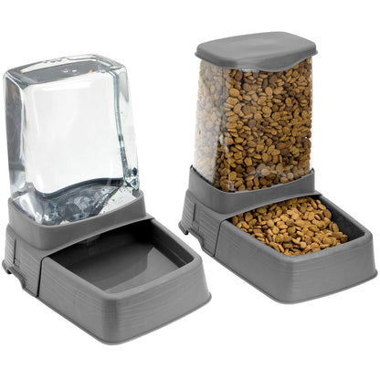 SportPet Comedero para Perro y Gato, Elevado de Acero Inoxidable o Alimentador de Gravedad - Alimentador de gravedad grande