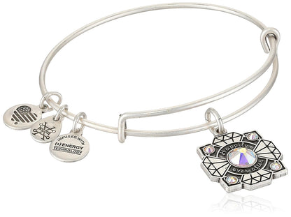 Alex and Ani - Pulsera para Mujer, diseño de Novia EWB, Color Plateado rafaeliano, Extensible
