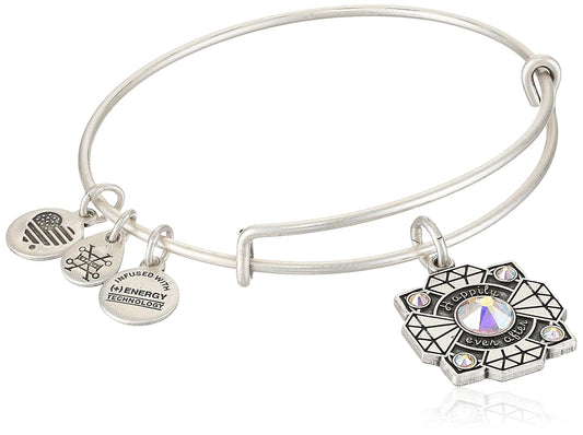 Alex and Ani - Pulsera para Mujer, diseño de Novia EWB, Color Plateado rafaeliano, Extensible