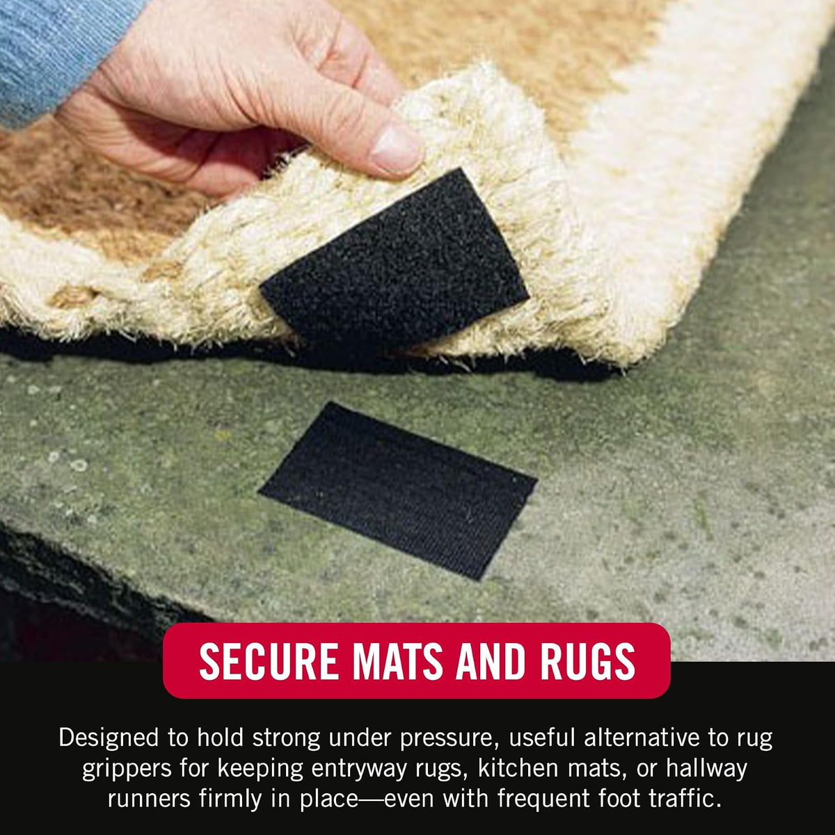 Tiras resistentes con calcomanía de la marca VELCRO | 15 juegos de cinta de montaje de fuerza industrial | sujetadores de 4 x 2 pulgadas de ancho | soporta 10 libras | Uso en interiores o exteriores,