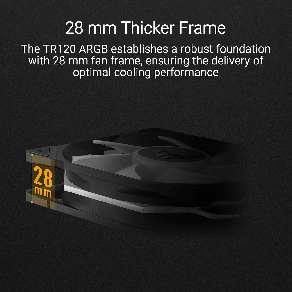 ASUS TUF Gaming TR120 ARGB Reverse Triple Pack Black Edition 120 mm Ventiladores (marco de 28 mm, presión estática a 2,75 mm H2O, flujo de aire 76,3 CFM, matriz LED de doble capa, sincronización Aura)