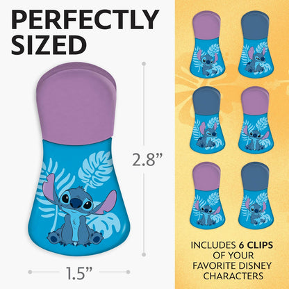 Disney Clips magnéticos para bolsa de chips, S, Stich (verde azulado)