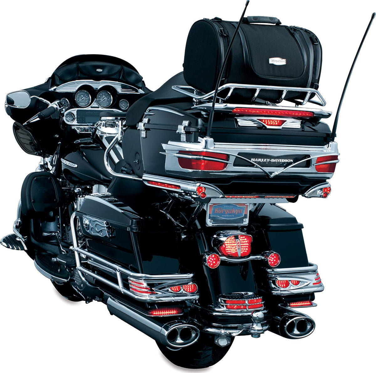 Kuryakyn 8973 - Accesorio para Maletero y Equipaje, Ajuste rápido Tour-Pak para Motocicletas Harley-Davidson de 1997 a 2013, Color Cromado