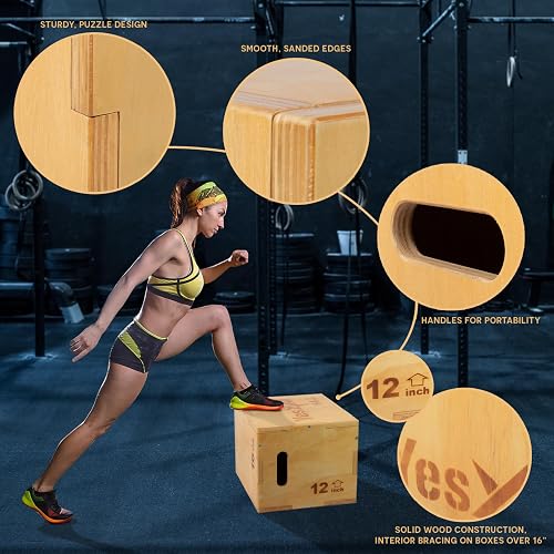 Yes4All Plataforma de Caja pliométrica para Gimnasio en casa y Entrenamiento al Aire Libre