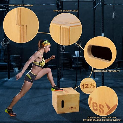 Yes4All Plataforma de Caja pliométrica para Gimnasio en casa y Entrenamiento al Aire Libre