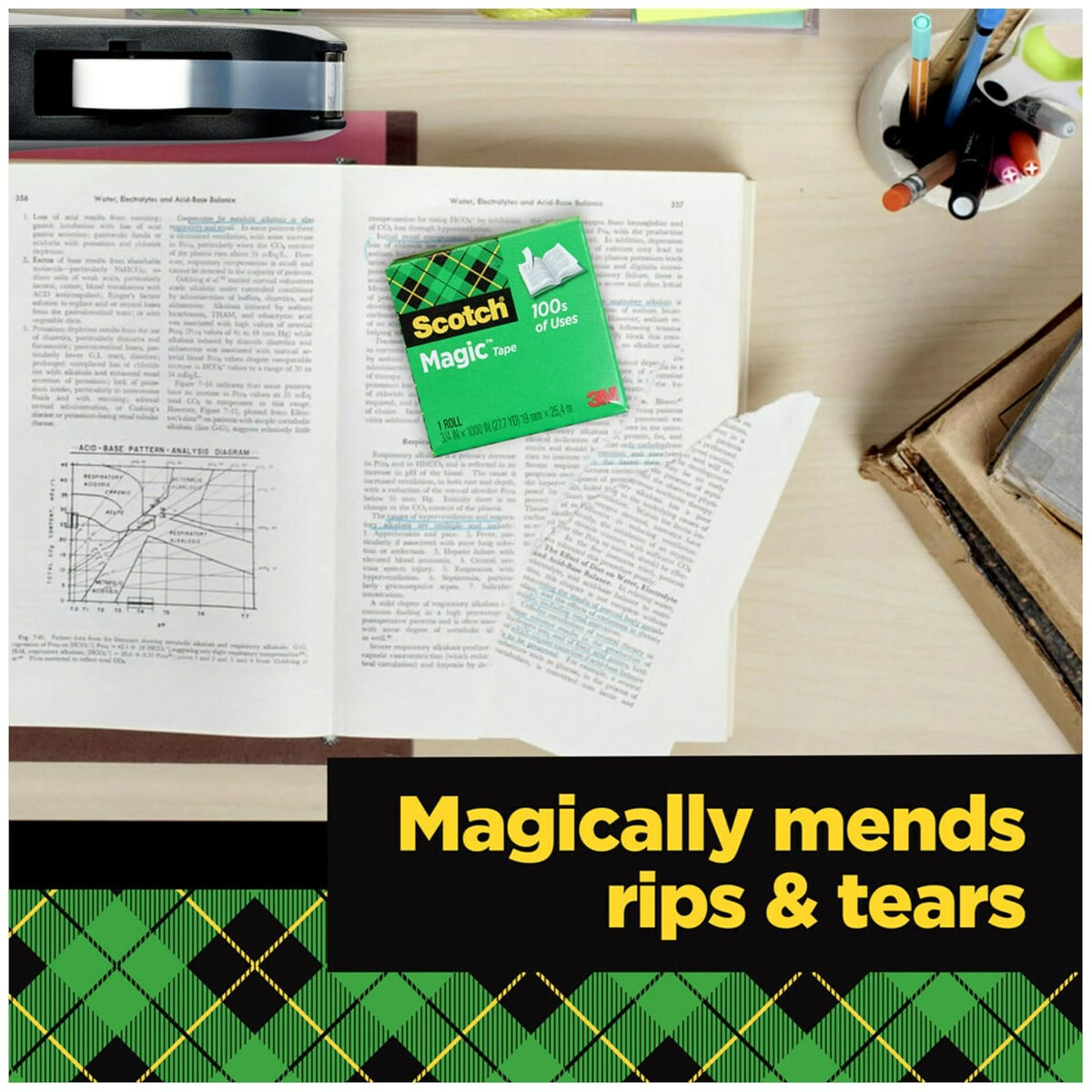 Scotch Magic Tape, invisible, suministros de oficina en casa y suministros de regreso a la escuela para la universidad y las aulas, 6 rollos
