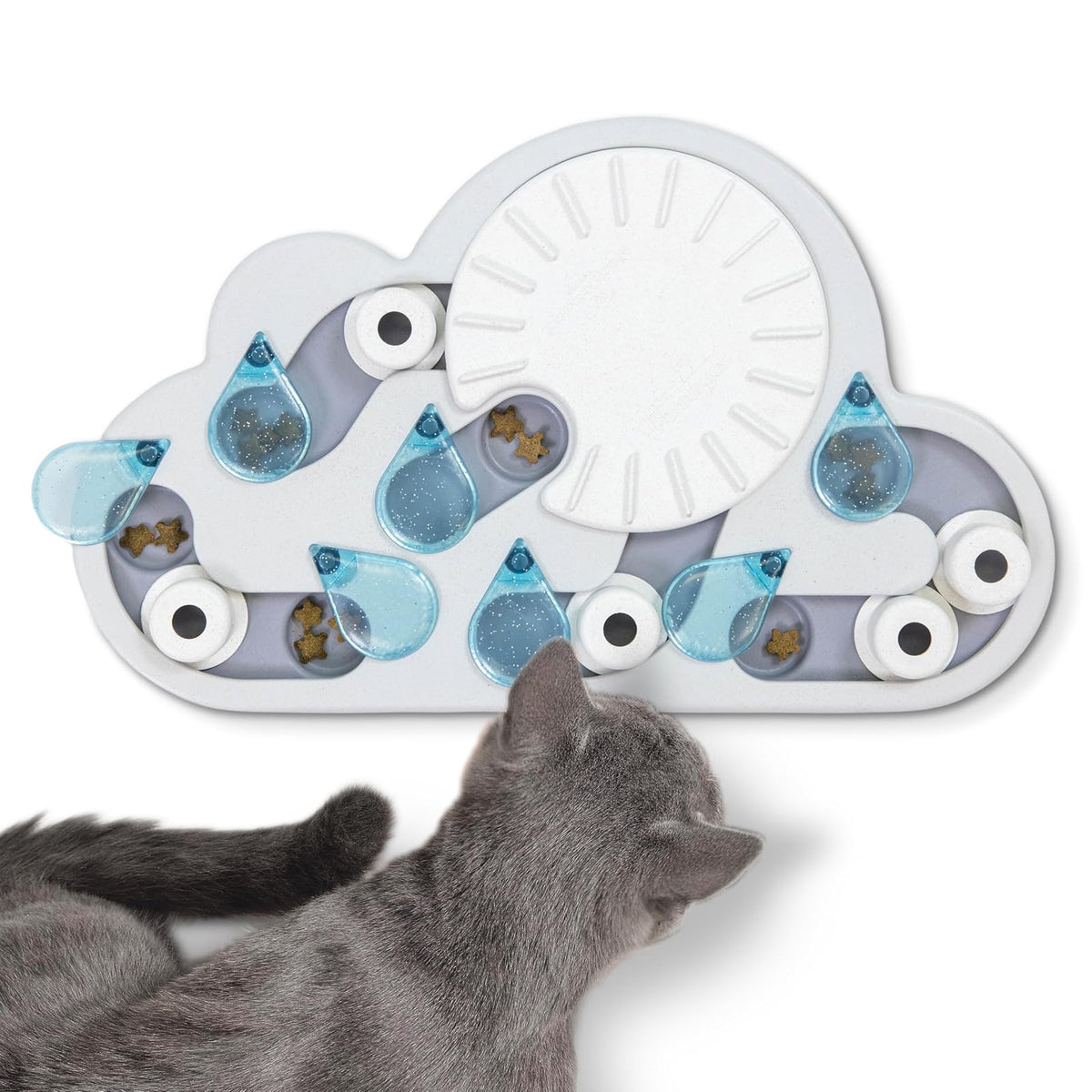 Nina Ottosson by Petstages Rainy Day Puzzle & Play - Rompecabezas Interactivo para Gatos