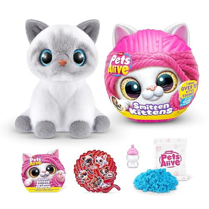 Pets Alive Smitten Kittens (Bonnie) de Zuru, Surprise Kitten Ghitten Plush, Plushies Ultra Soft, Pets Interactive Toy, 10 Sonidos, Cat Pet Aldel para niños y niñas