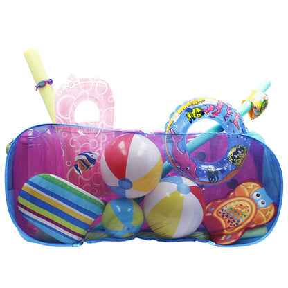 POOL BLASTER Water Tech Pool Pouch – Versatile Pool Storage for Floats, Balls, Inflatable Toys, Patio Accessories - Heavy Duty Reinforced Attaches to Pool Side, Fence or Free Standing